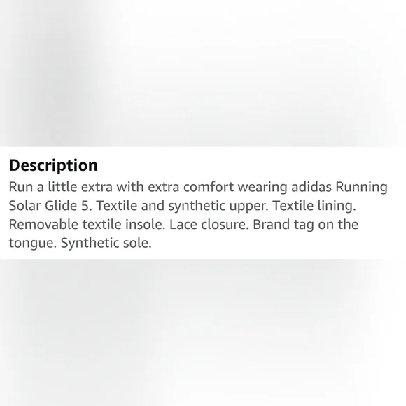 adidas Solar Glide 5 Shadow Navy/White/Altered Blue 10.5 D (M) - Picture 7 of 9